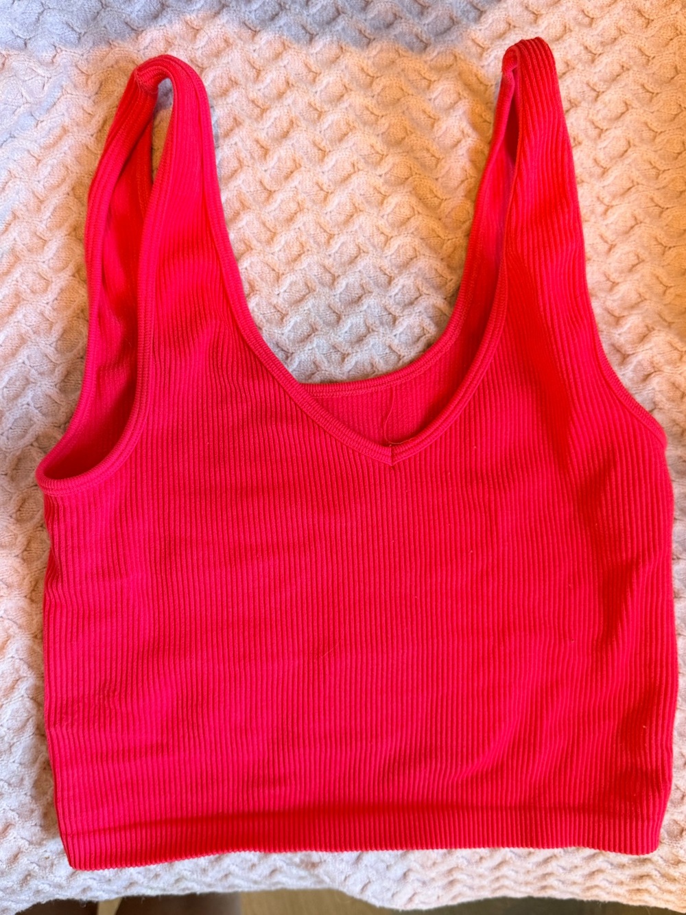 Aeropostale Ribbed Hot Pink Crop Tank